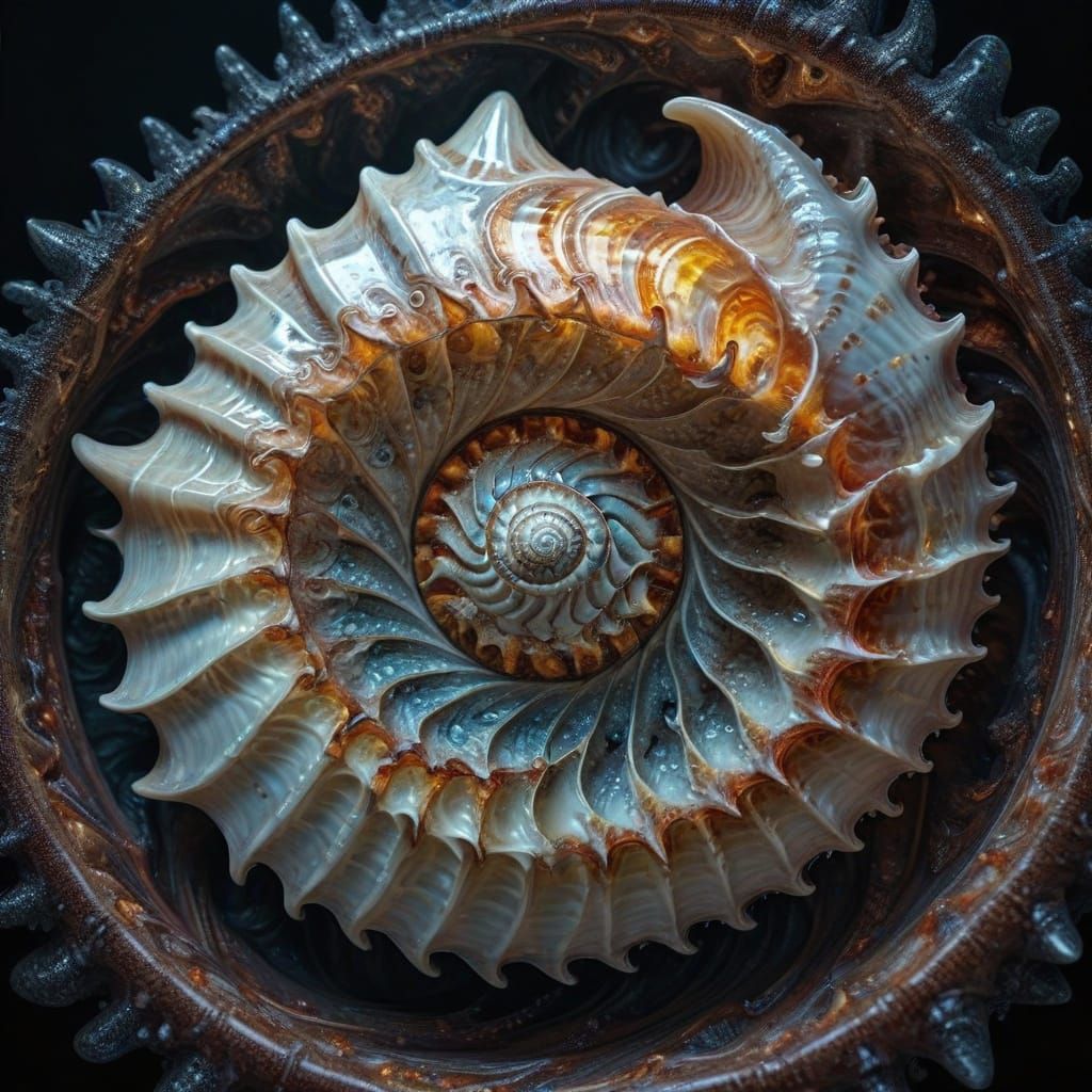 Fractal Conch Seashell Masterpiece