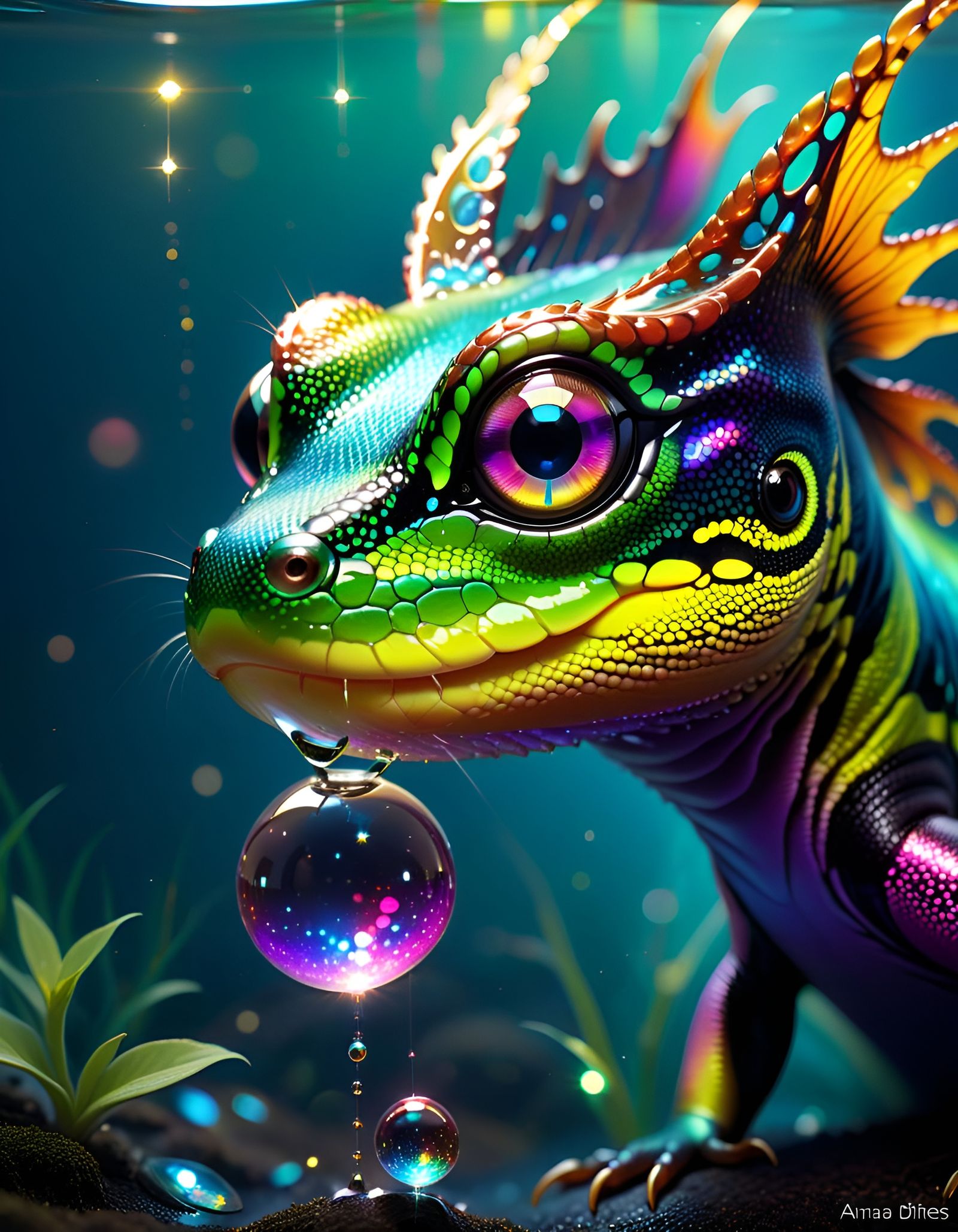 Rainbow Reflections Lizardo