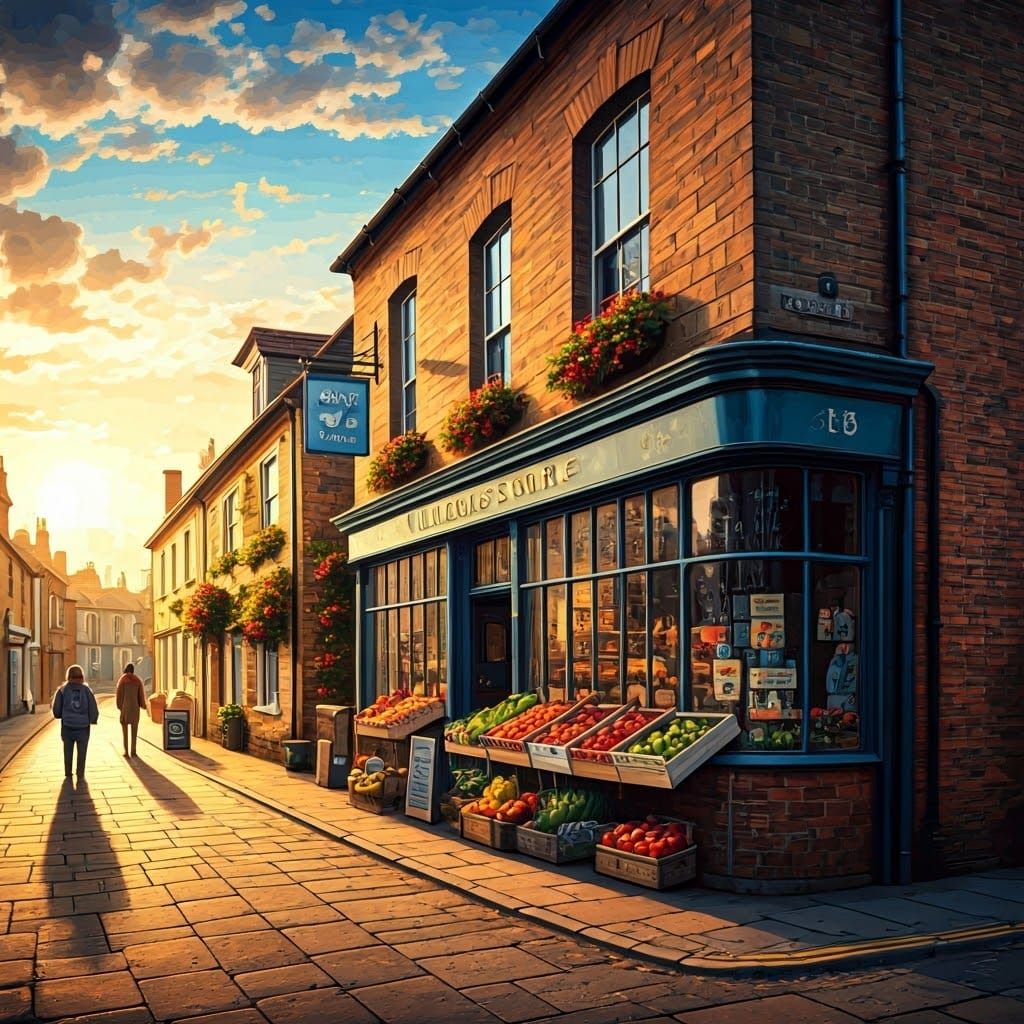 Idyllic Village Sunrise: Soft Focus, Golden Light, and Whims...