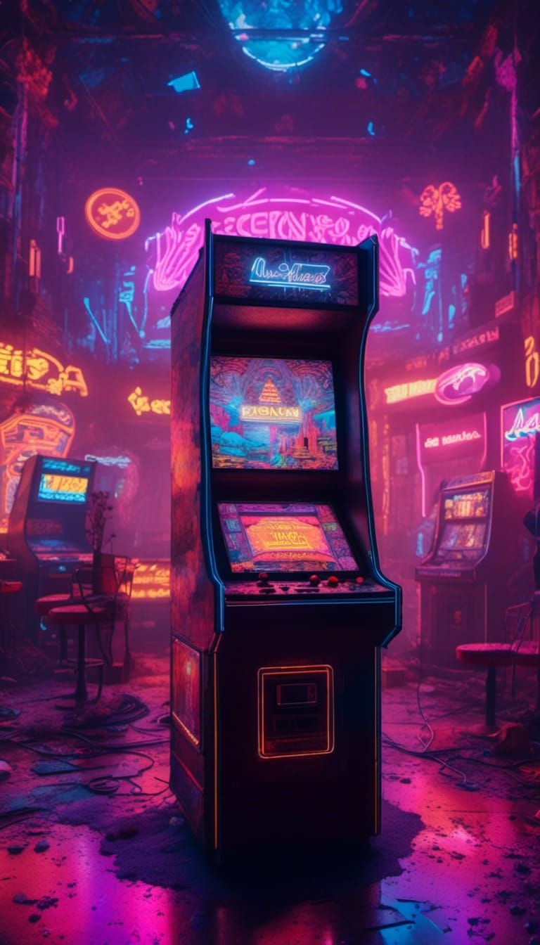 Howard the Duck in 80s Arcade Contemplates Polybius