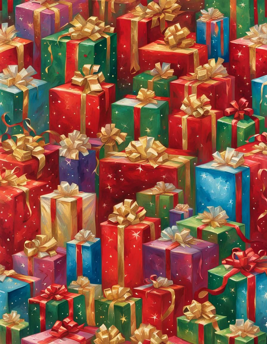 Opened Christmas Presents in Dramatic Cinematic Style