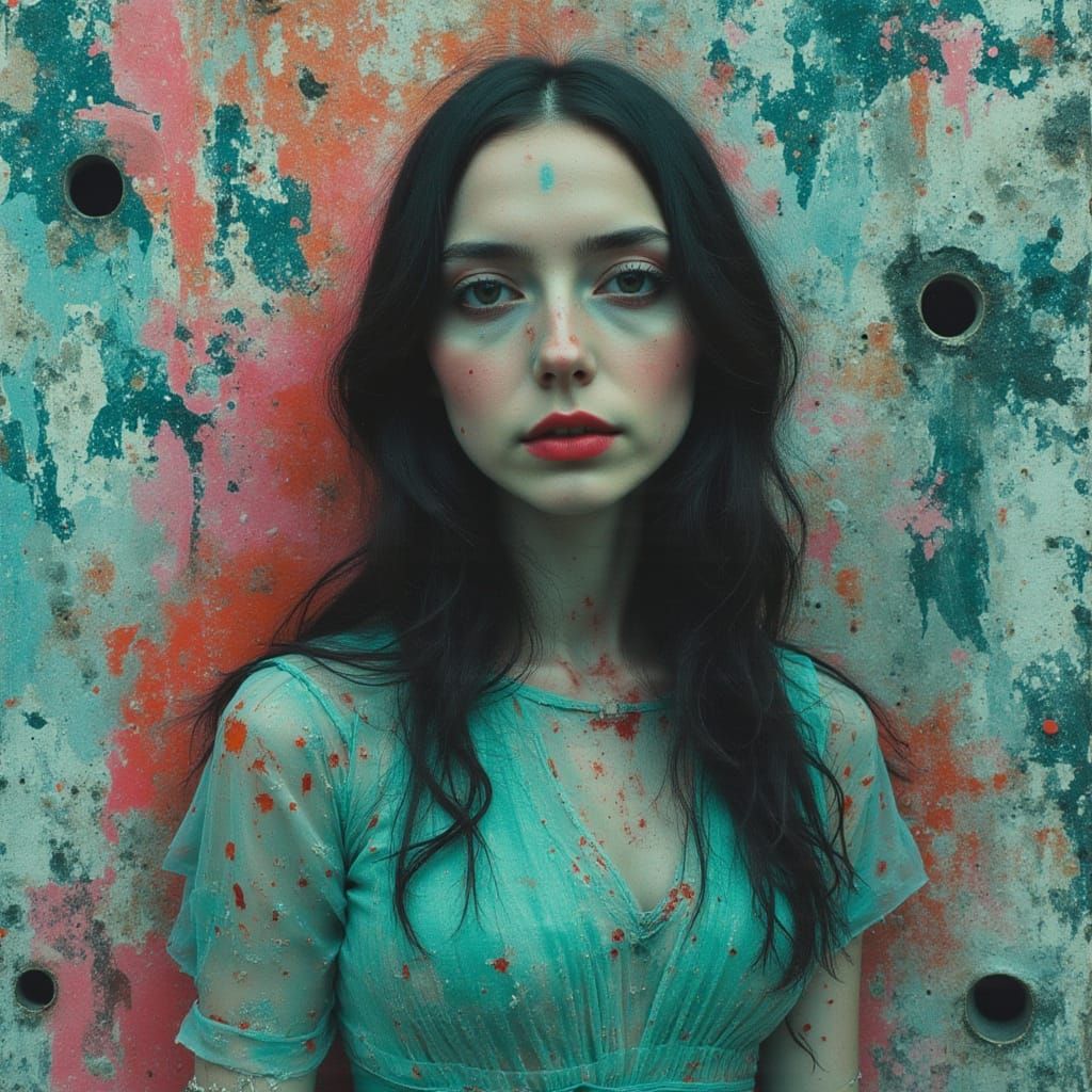 Soarpunk Paradise Vibrant Contrast Teal Amber Pink