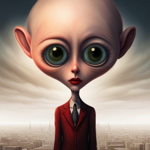 Gooey Eyeball Overlord in Dark Horror Style