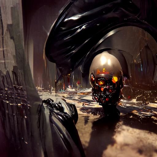 Vantablack Villain in Disturbing Techno-Horror Style