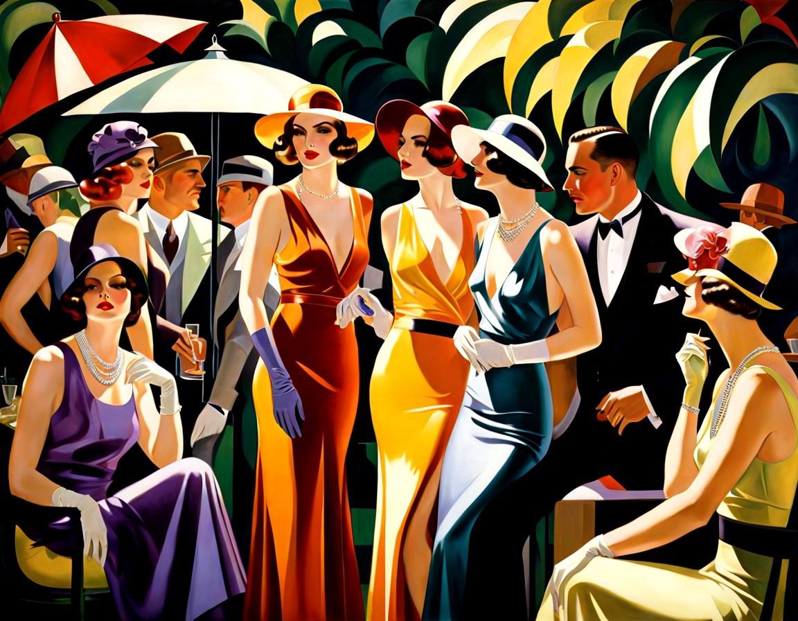 Glamorous 1920s Garden Party in Art Deco Style
