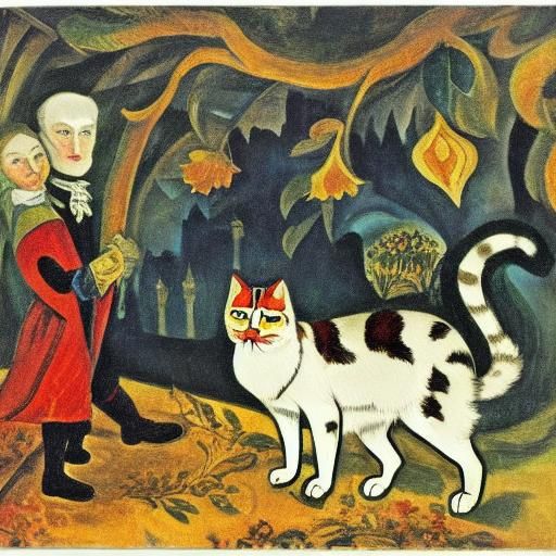 Vampire Cat Lover in Early 20th-Century Style