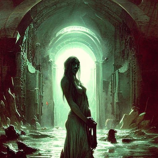 Horror Happy Place in Gustave Doré Style