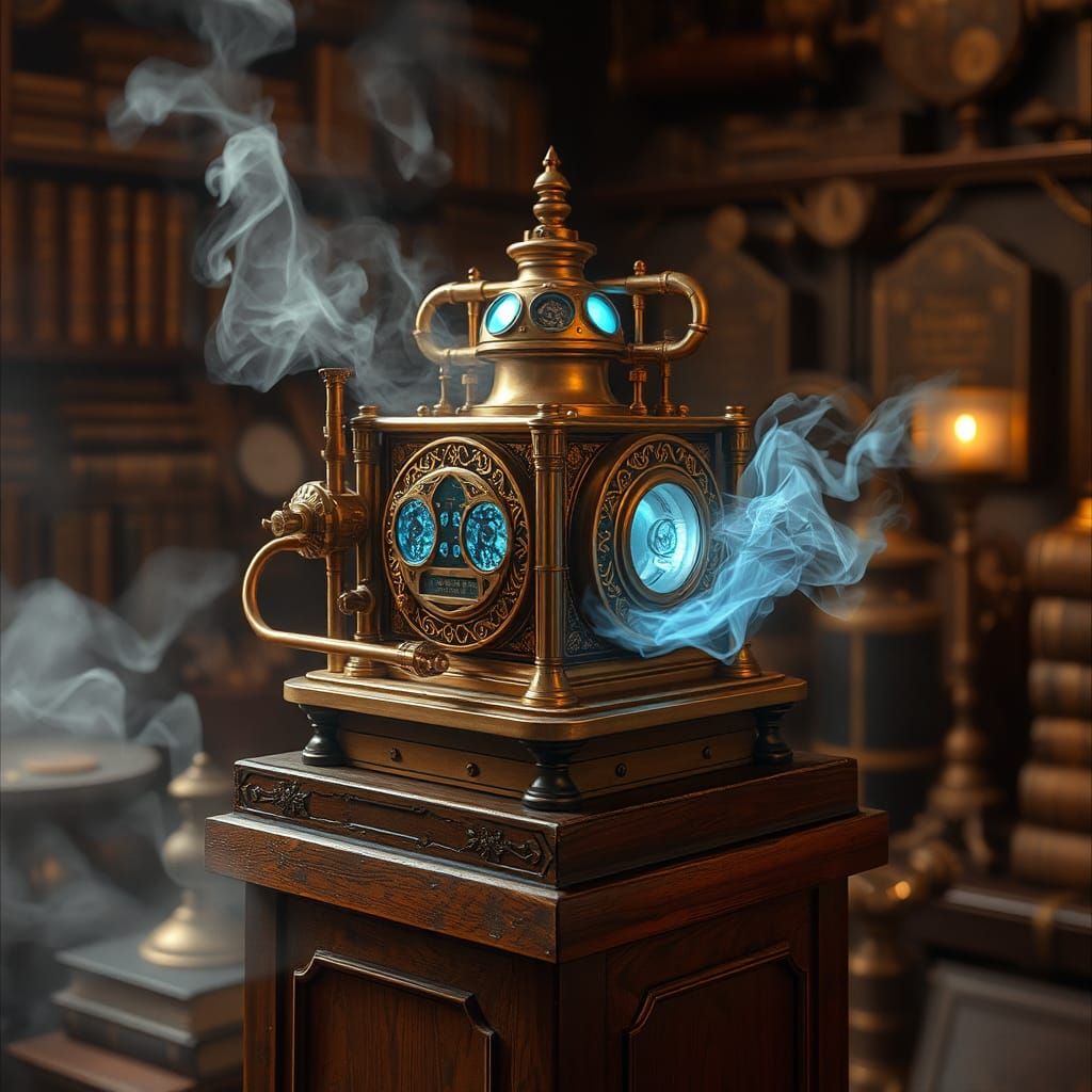 Steampunk Holographic Device Creates Mesmerizing Wonder