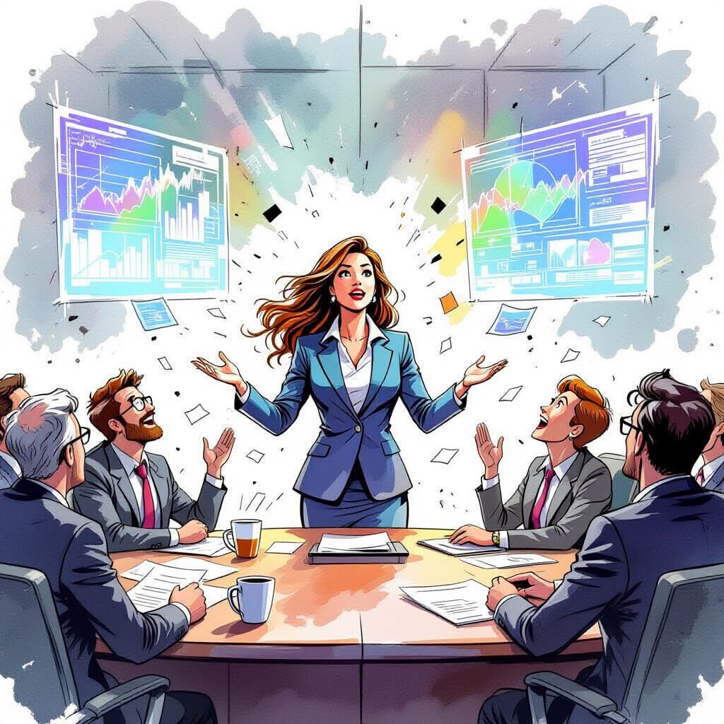 CEO Athena Leads Amidst Chaotic Board Meeting Glitch