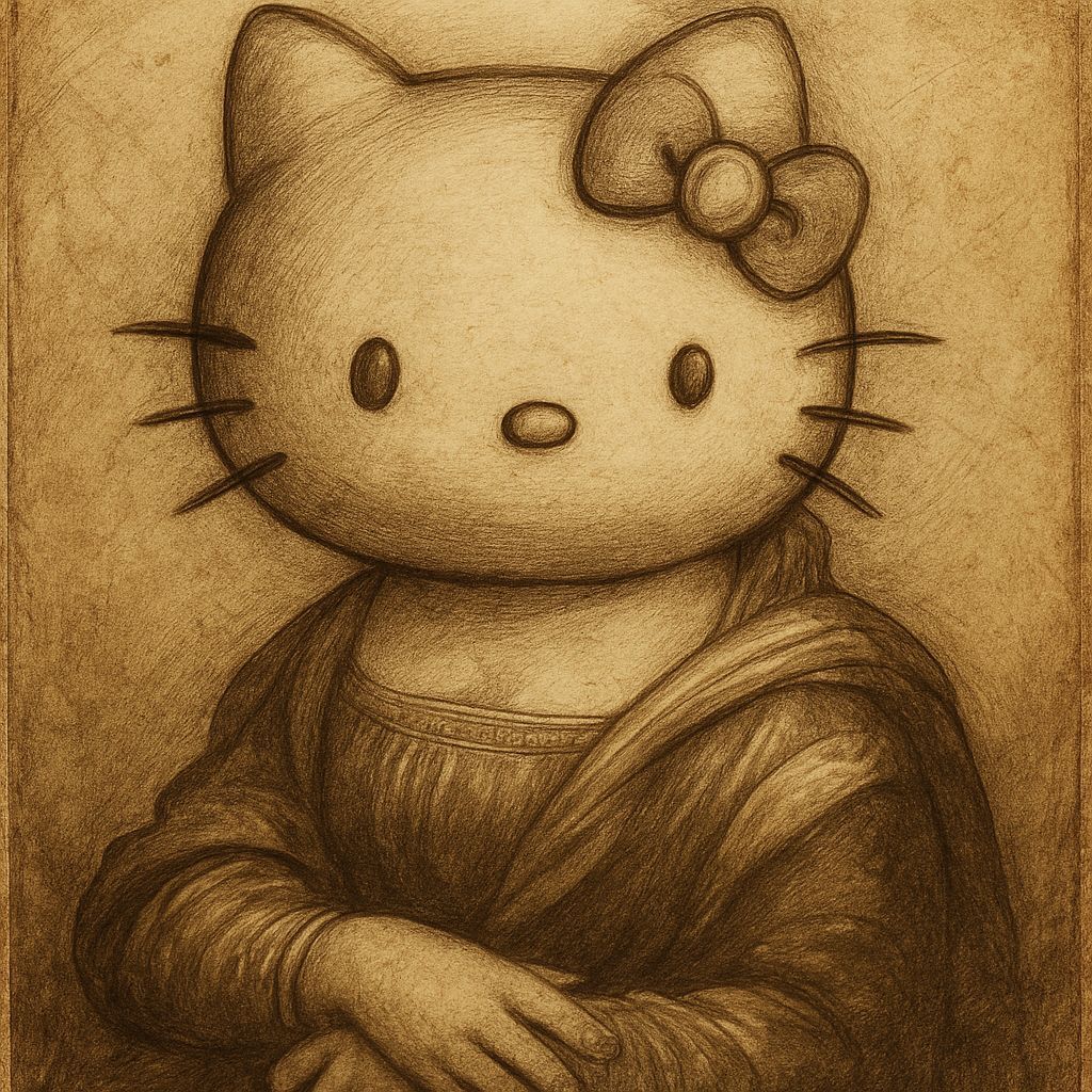 Hello Kitty as DaVinci Renaissance Painting
