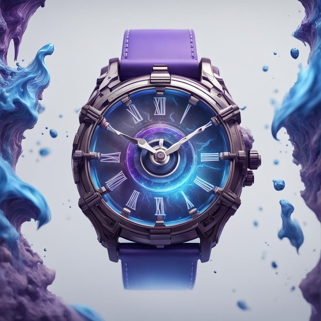 Watch Logo Design in Fantasy Concept Art Style