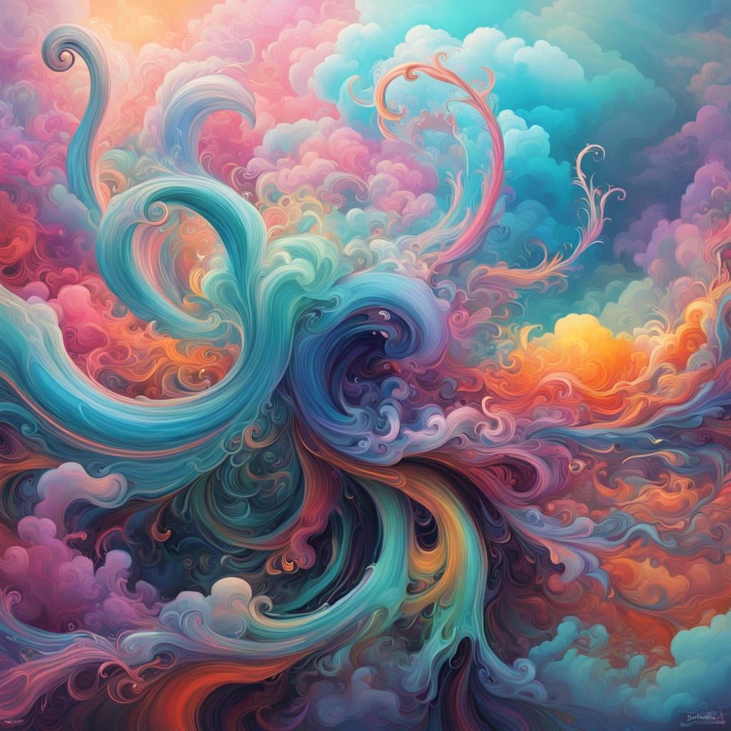 Mystical Creature in Iridescent Realms