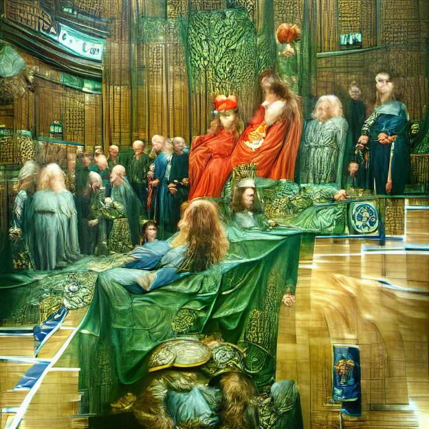 Court of the High King: Pre-Raphaelite Style
