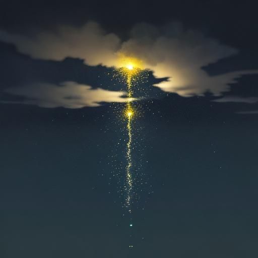 Fireflies Rain From a Cloud: A Magical Scene