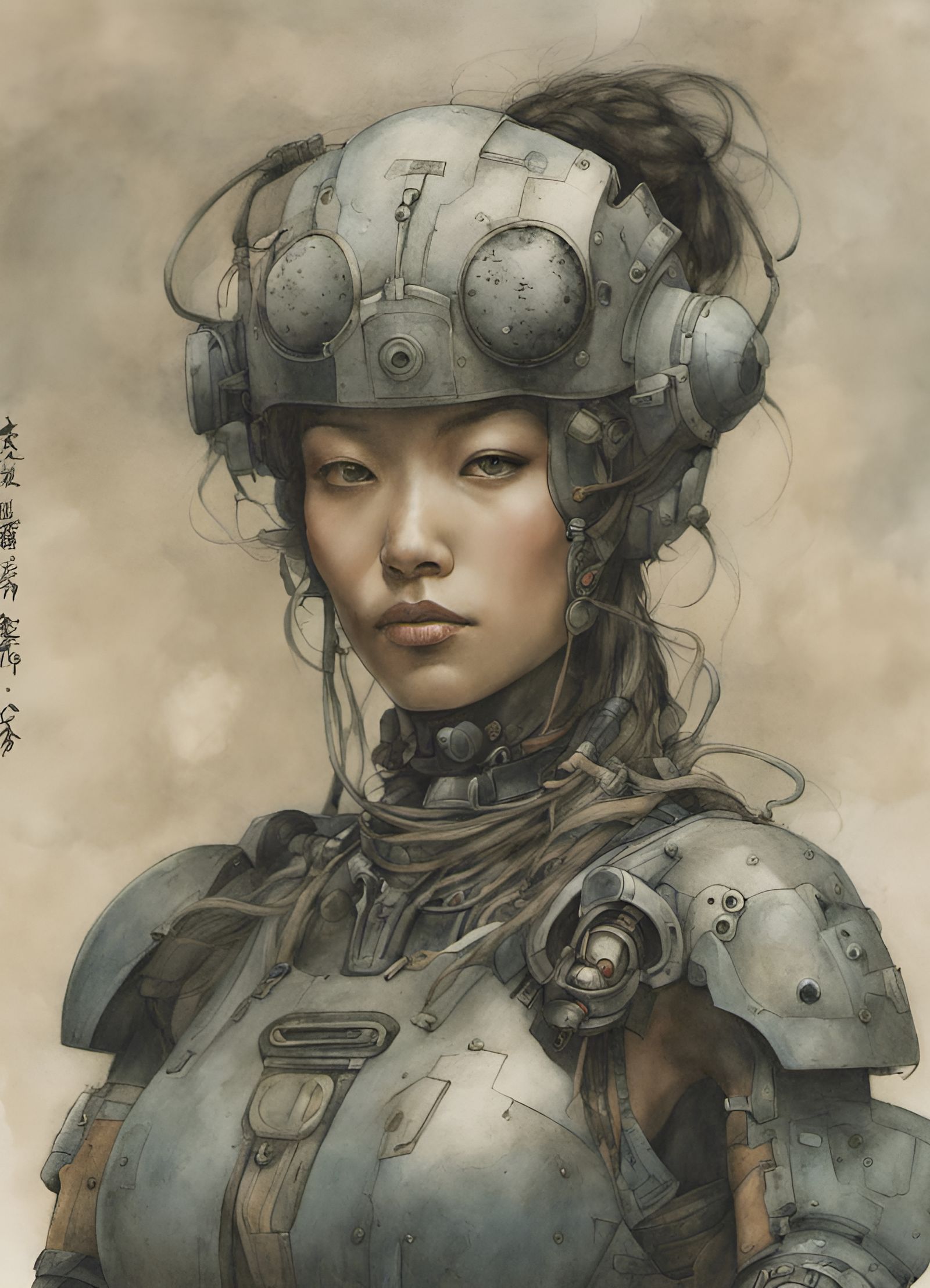 Cyborg woman in Okinawa