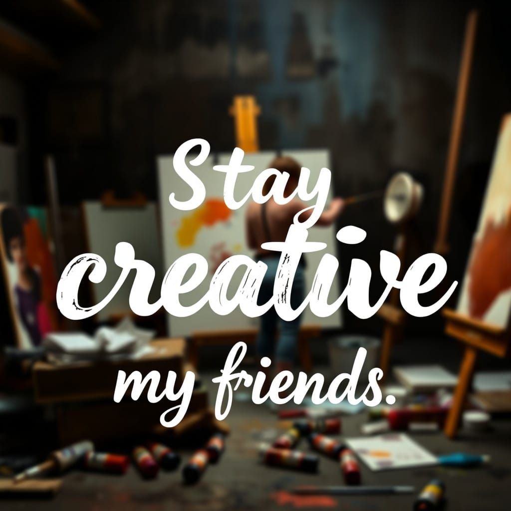 Motivational Art in Impasto Style with Expressive Artist