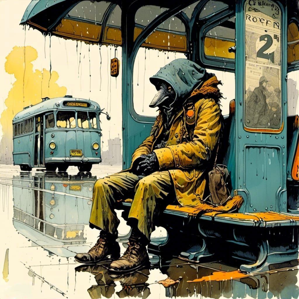 Rain-Soaked Solitude