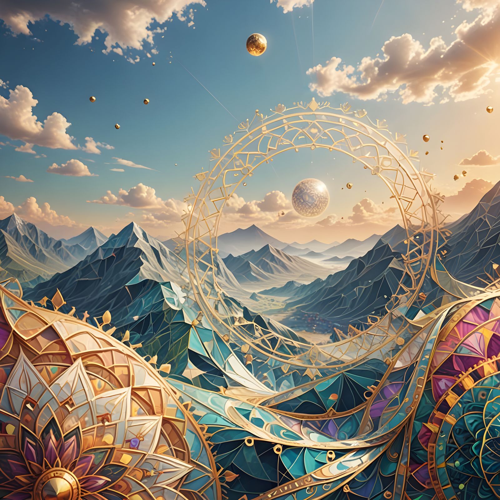 Kaleidoscopic Mandala: Sacred Geometry in Art