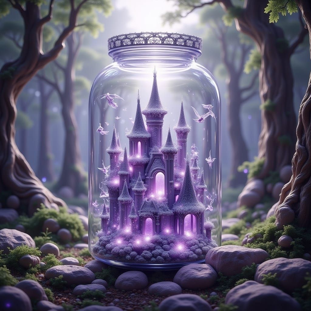 Elven Village in a Jar: Fantasy Dreamscape