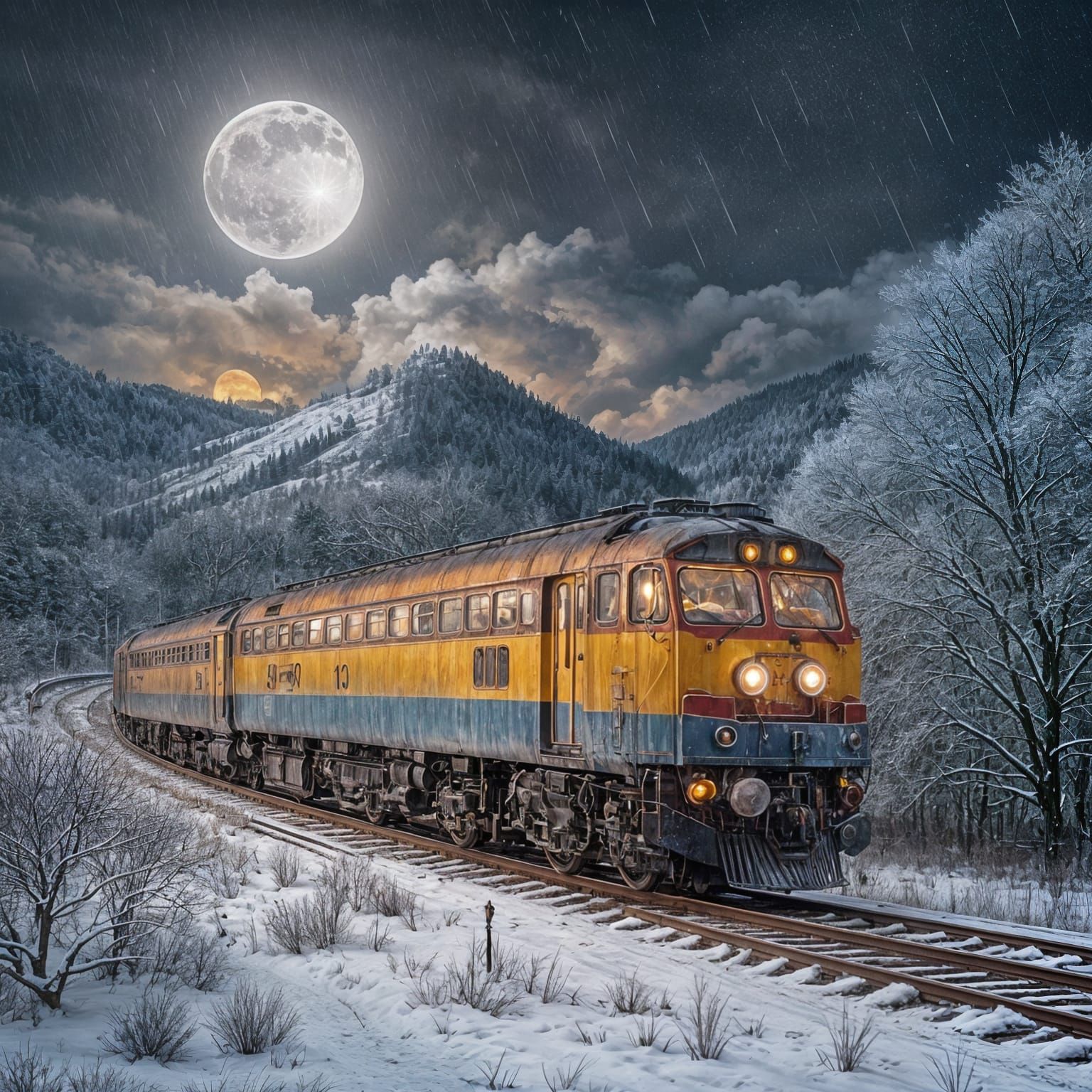 AI Moonbeam Across a Windowpane