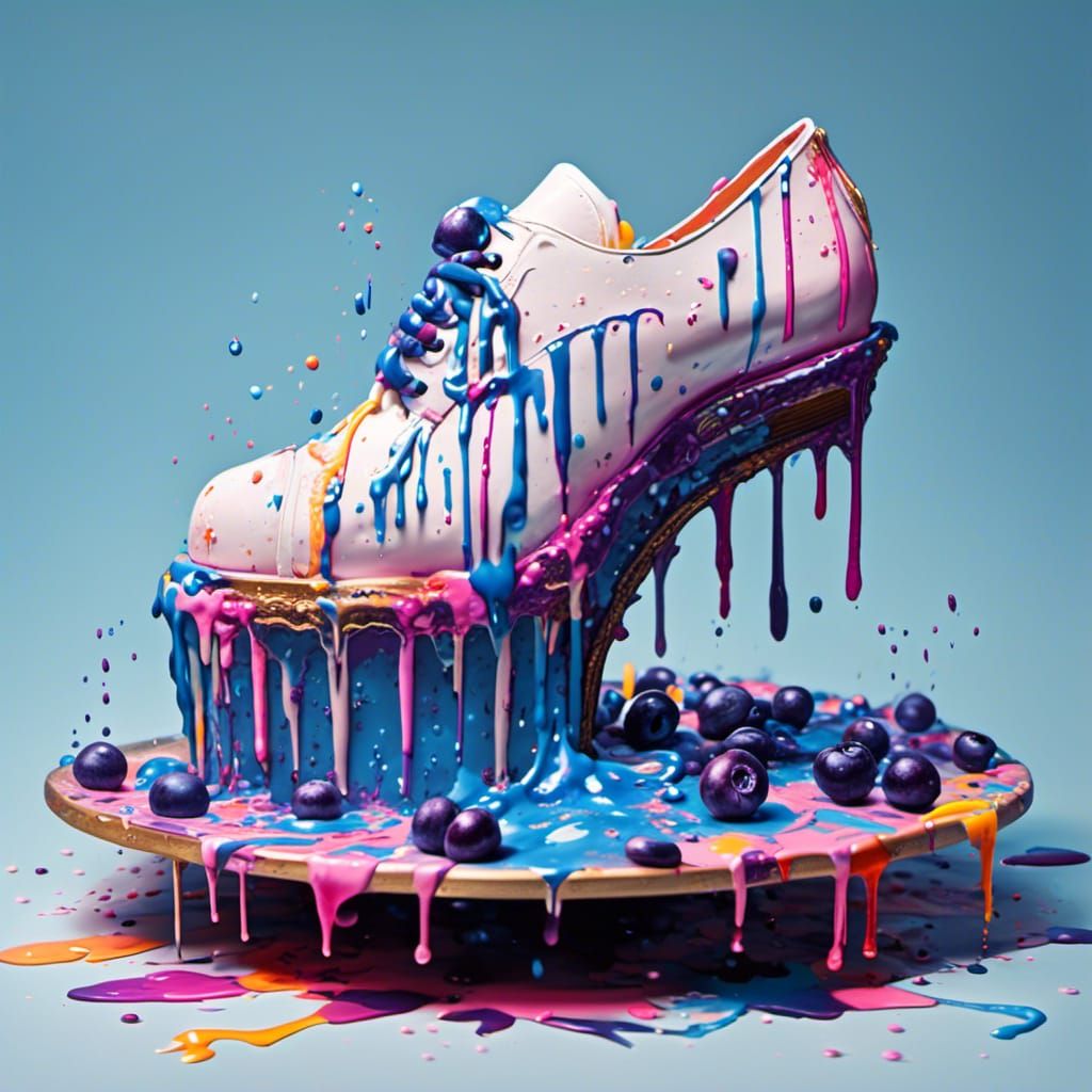 Blueberry High Heel in Whipped Cream Heaven