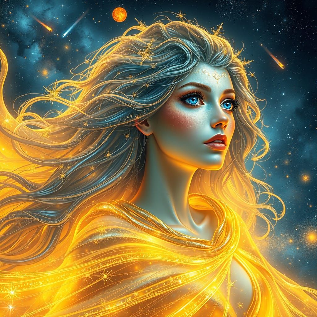 Celestial Goddess of Cosmic Light and Wonder