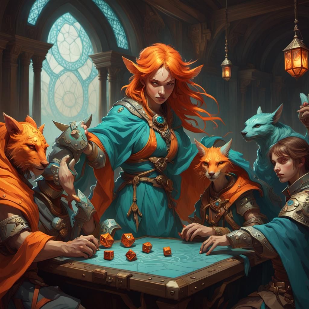Animals Play Dungeons and Dragons, Hyperdetailed Concept Art