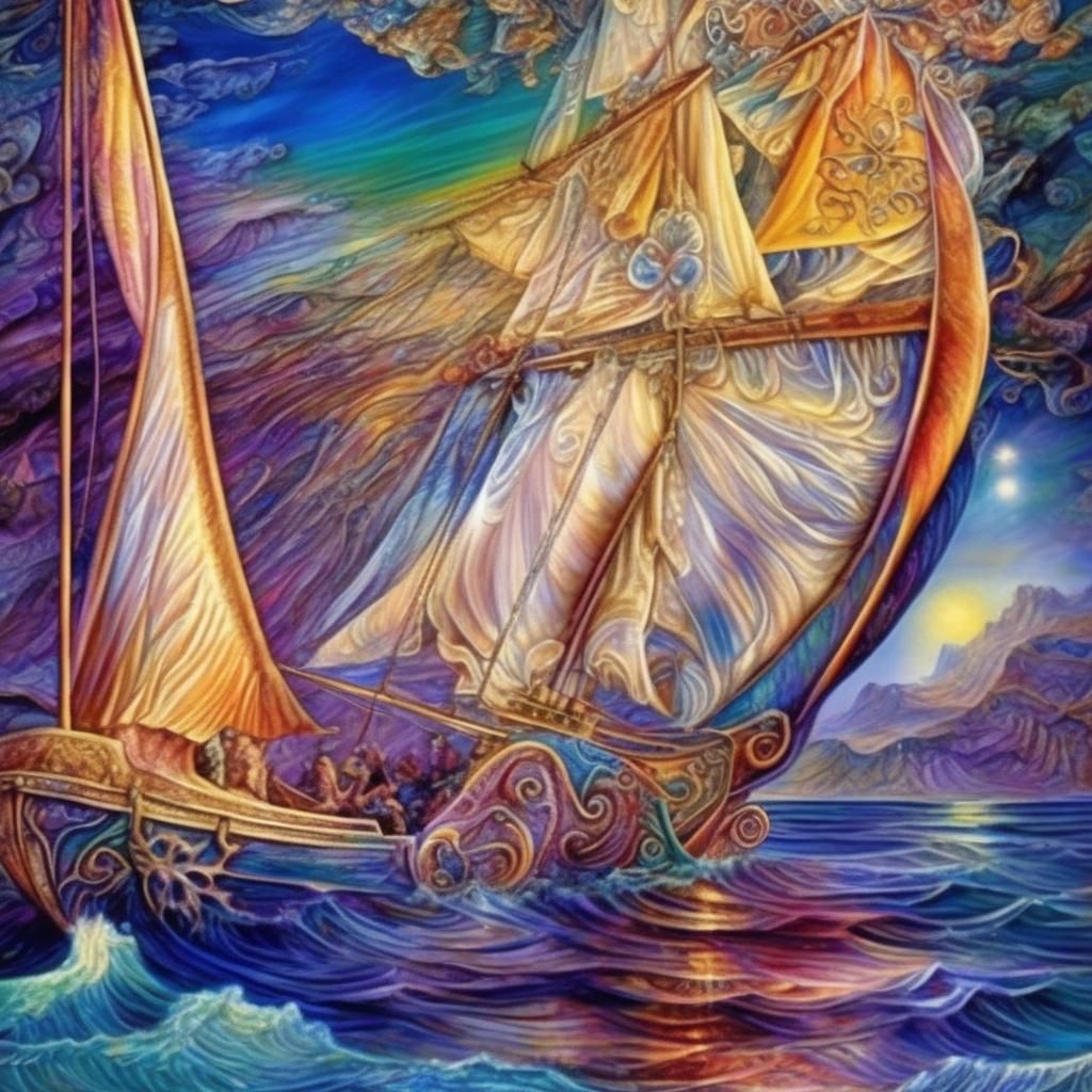 Galleons and Trade Winds in Surreal Style