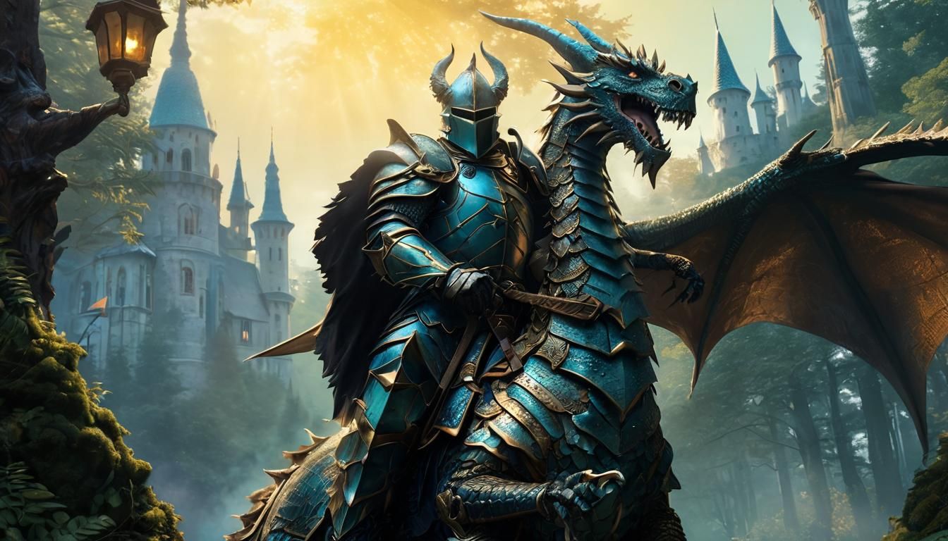 Knight in dragon scale armor