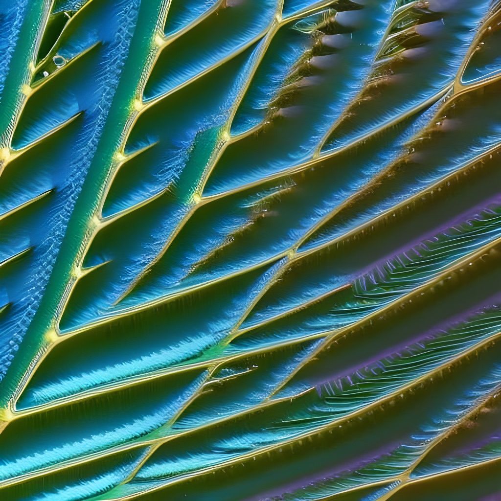 Bioluminescent Fractal Diamond Relief with Great Depth