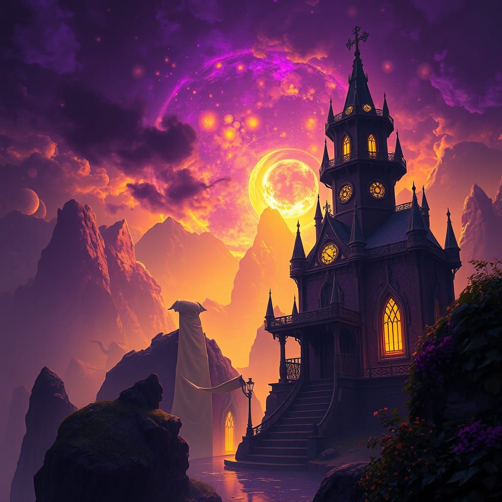 Dark Fantasy Masterpiece in Cyberpunk Style with Hyperdetail...