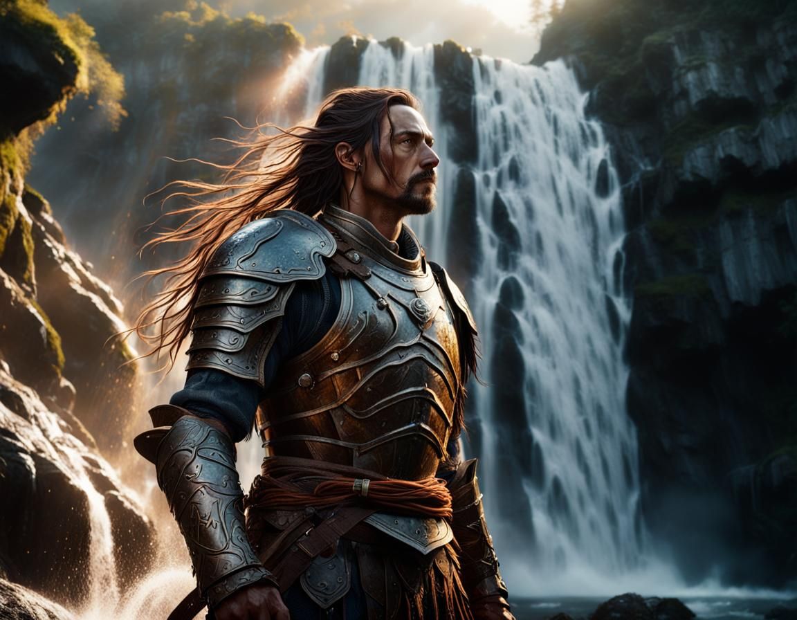 Warrior of the Iron Sea in Cinematic Fantasy Art