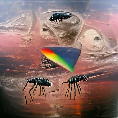 Psychedelic Alien Women in Pink Floyd Style