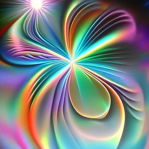 Cosmic Rose in Surreal Airbrush Art