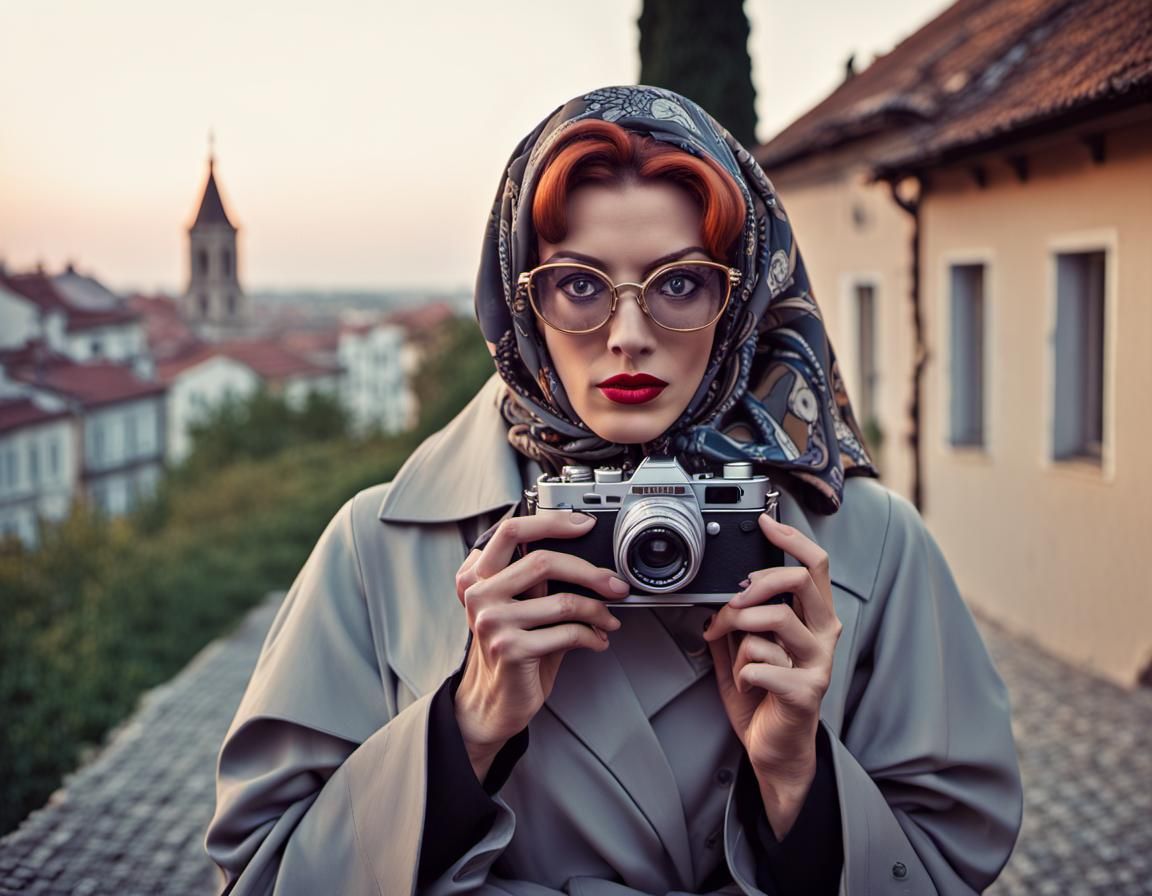 1960s Femme Fatale Photographing in Szentendre