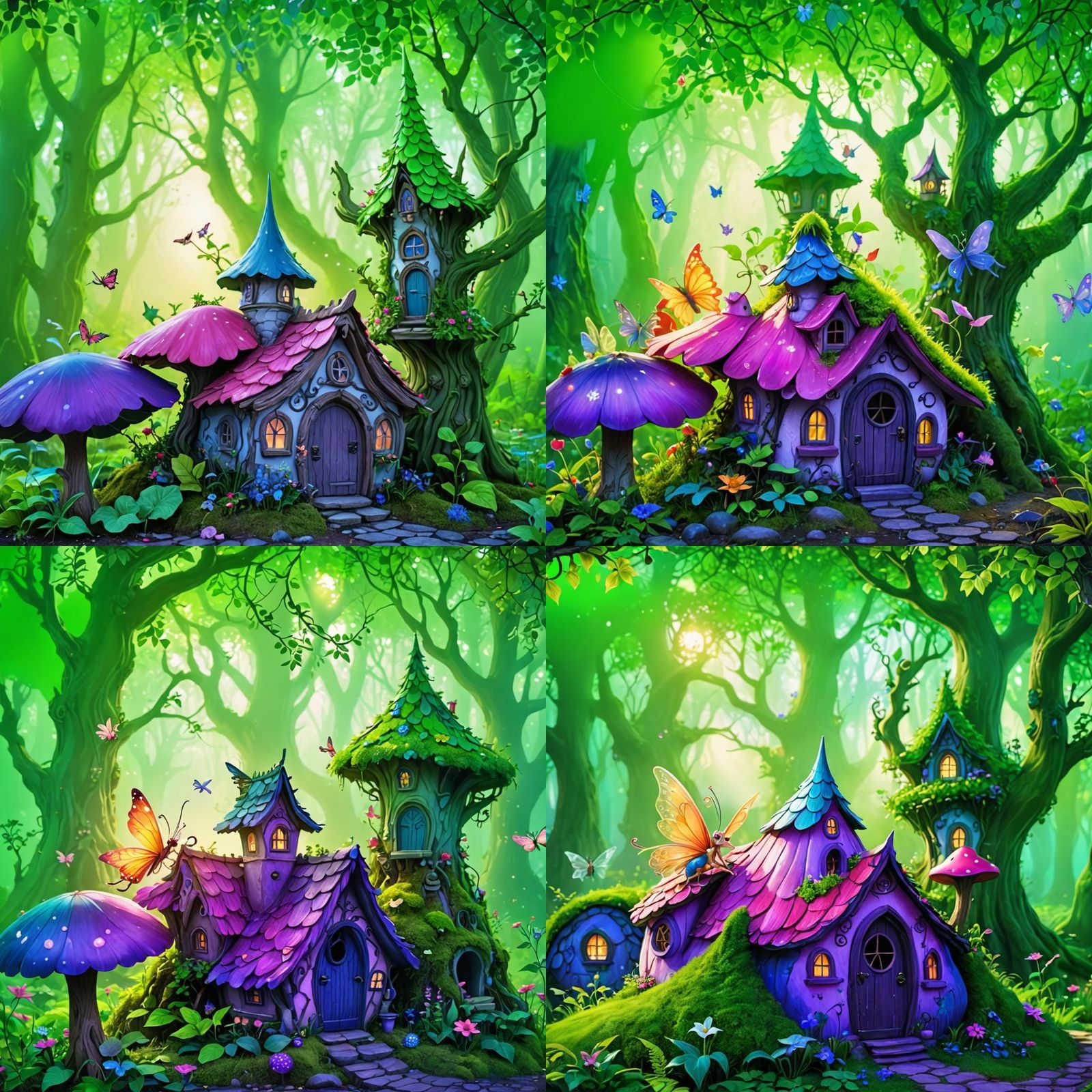 Fantasy fairy house, fantasy fairy forest, detailed fantasy ...