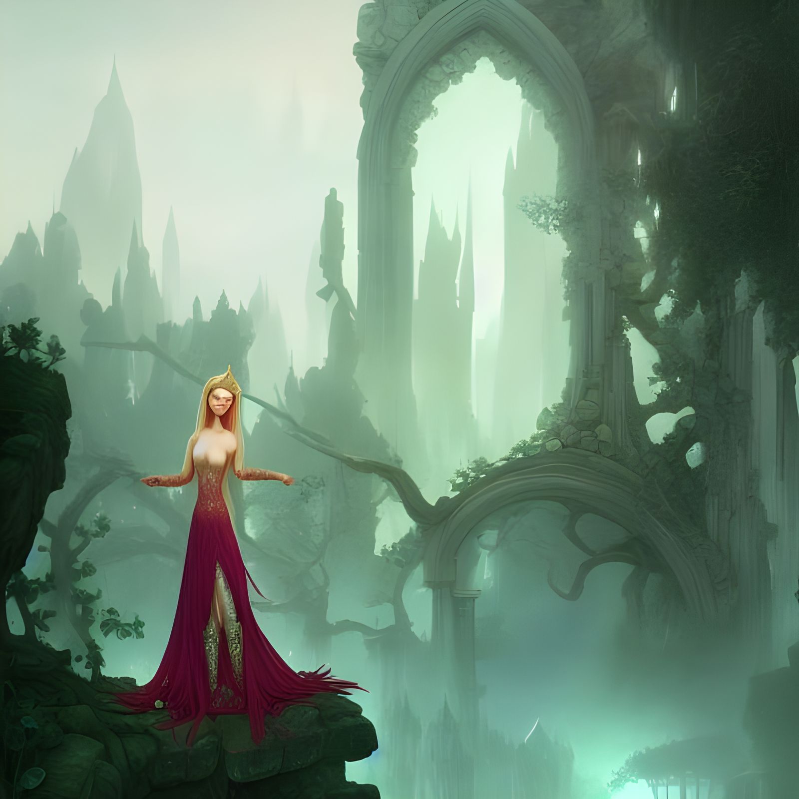 Astral Elf in Elegant Elven Ruins