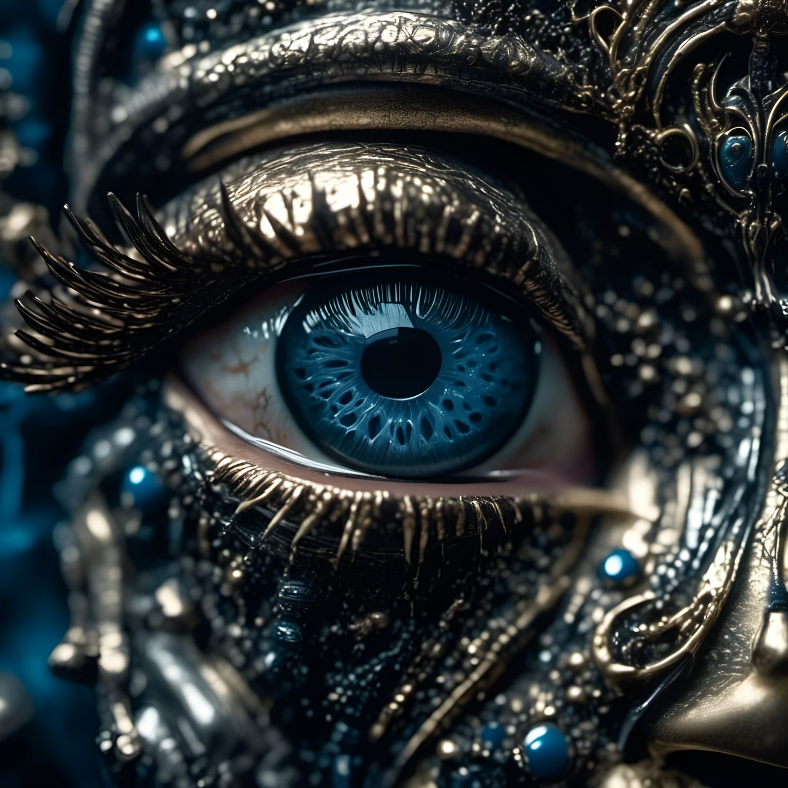 Exotic Alien Robot Eye, Hyperrealistic Detail