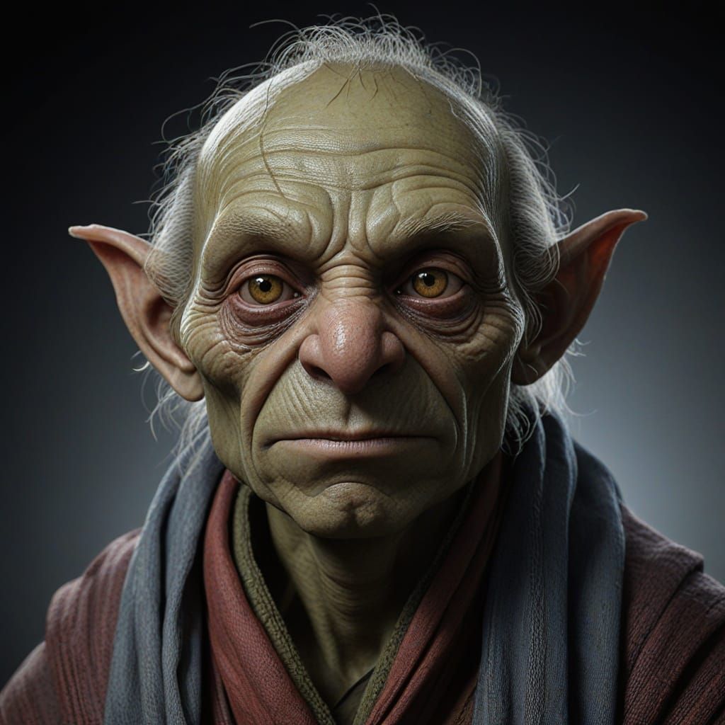 Goblin Artisan in Vibrant, Intricate Portrait