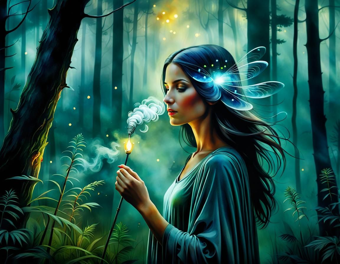 Mystical Forest: Fleeting Beauty in Watercolor