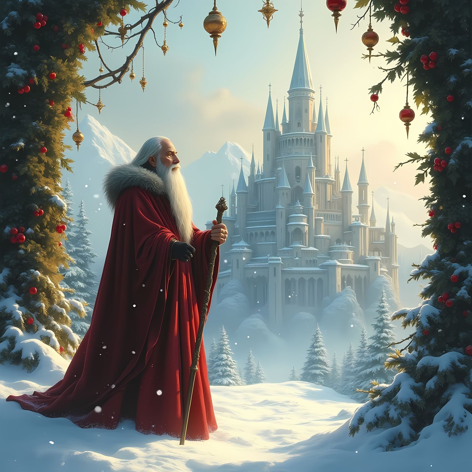 Epic Lord of the Rings Christmas Card Art