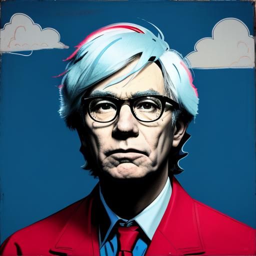 Surreal Neon Self-Portrait in Pop Art Style