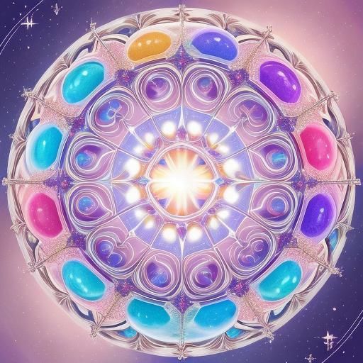 Shimmering 3D Sphere with Glittery Sparkles