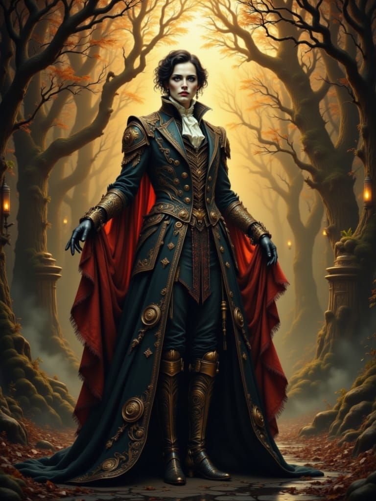 Barnabas Collins in Steampunk Dark Fantasy Style