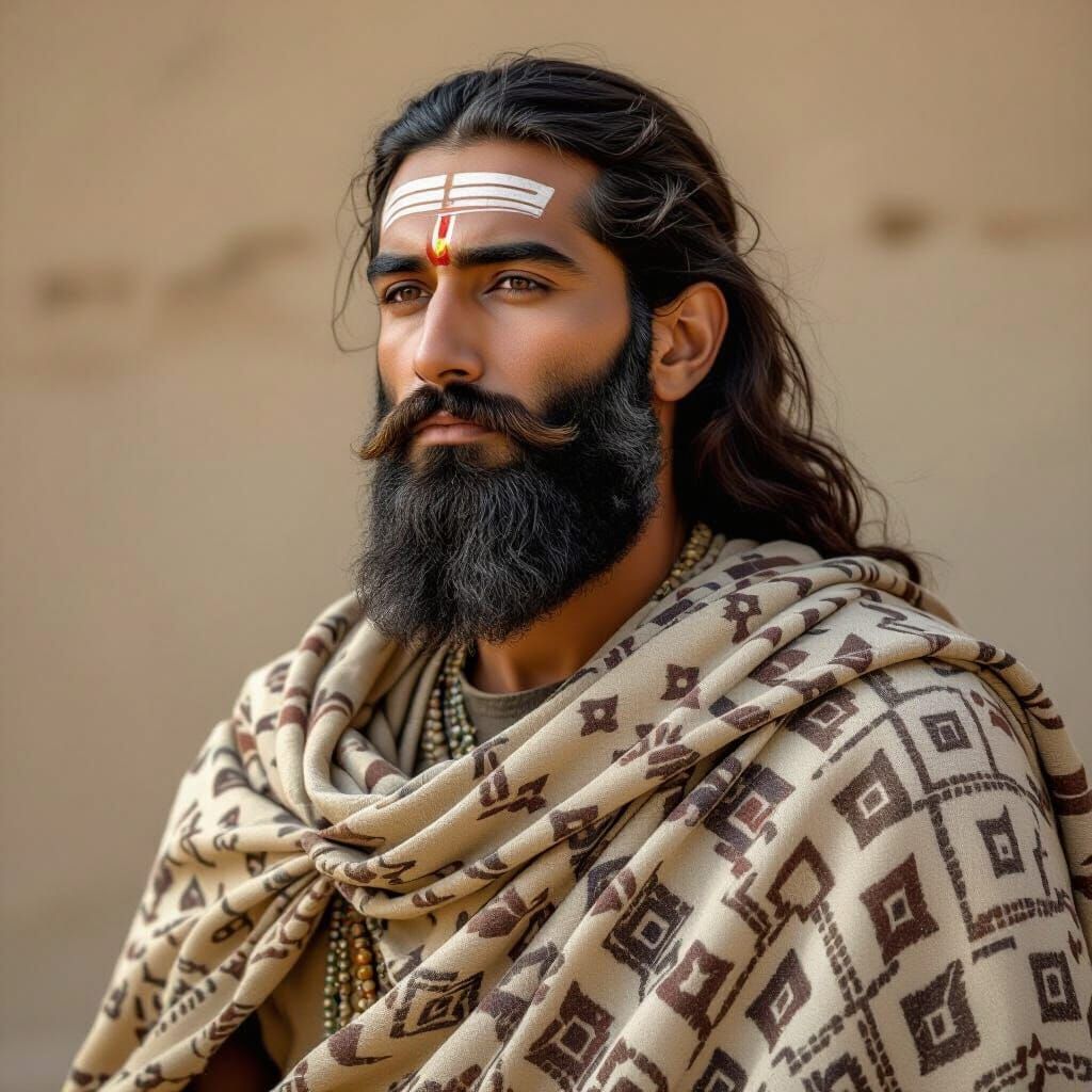 Indus Valley Civilization Man: Hyperrealistic Portrait