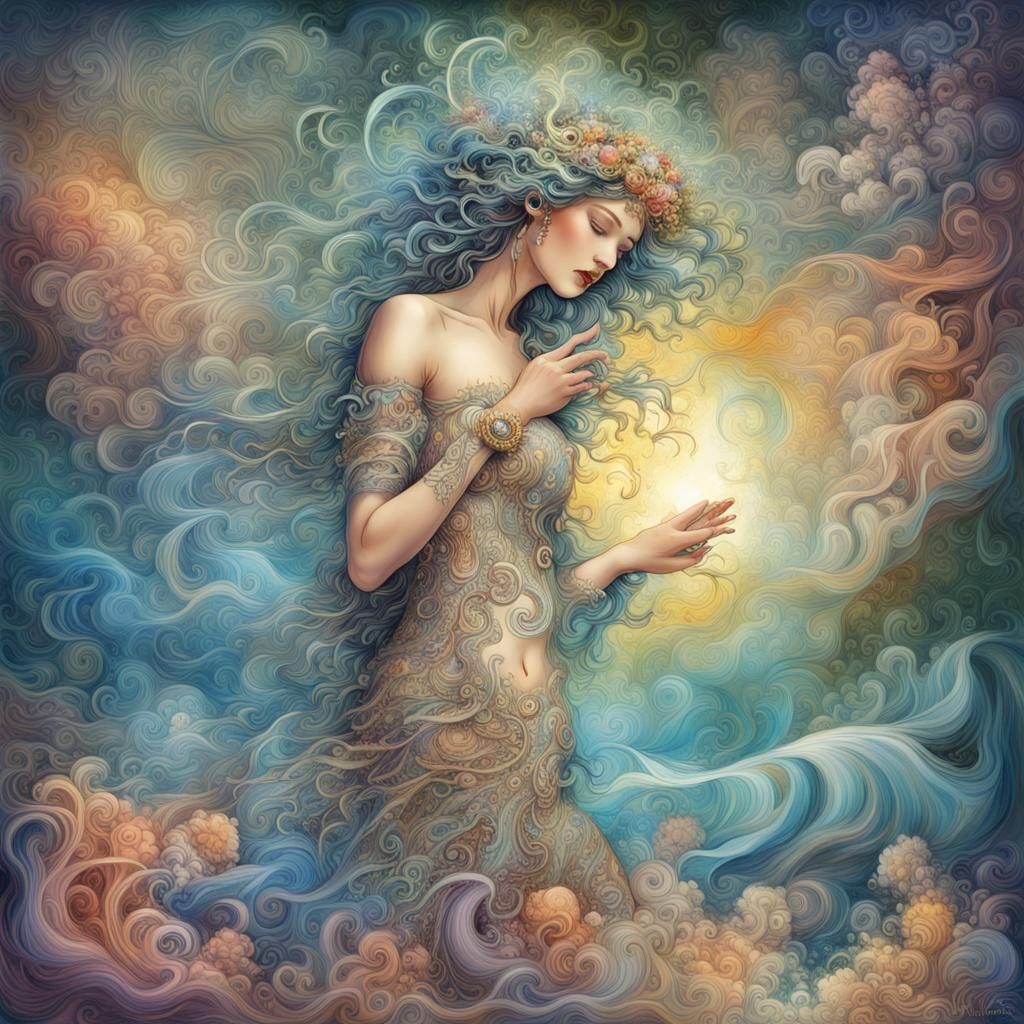 Goddess of Summer: Hyperdetailed Digital Illustration