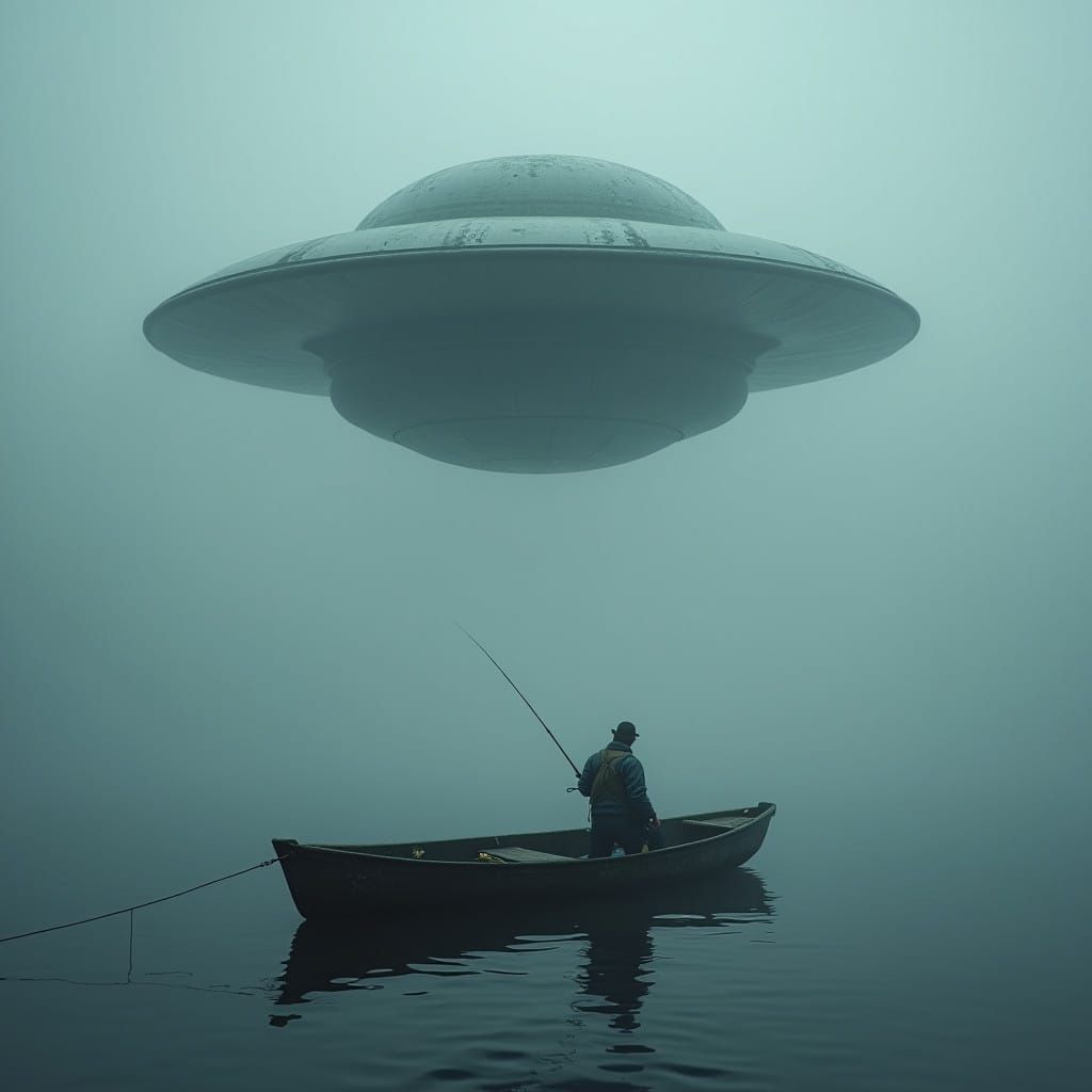 Mysterious Tic-Tac UFO in Thick Fog, Impenetrable Atmosphere