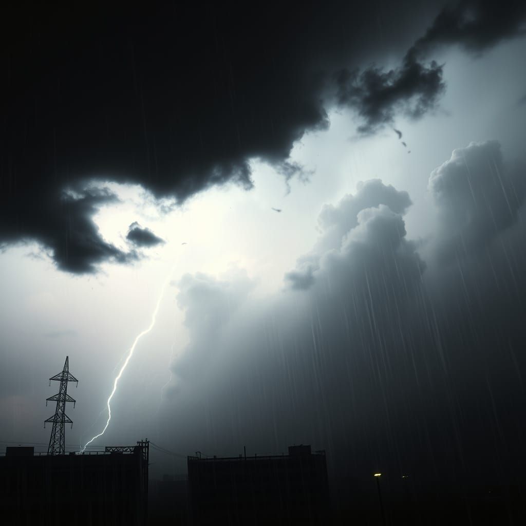 Dark Stormscape in Ominous Cinematic Style