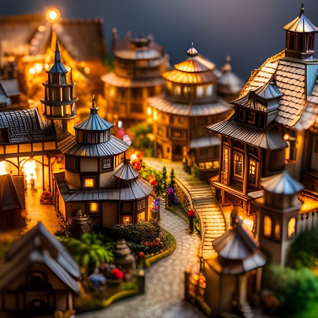 Fantasy Miniature Wonderland in Rich Color