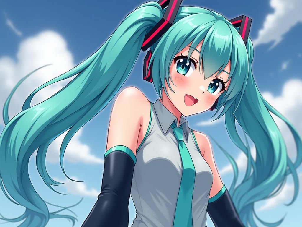 Hatsune Miku as Super Saiyan